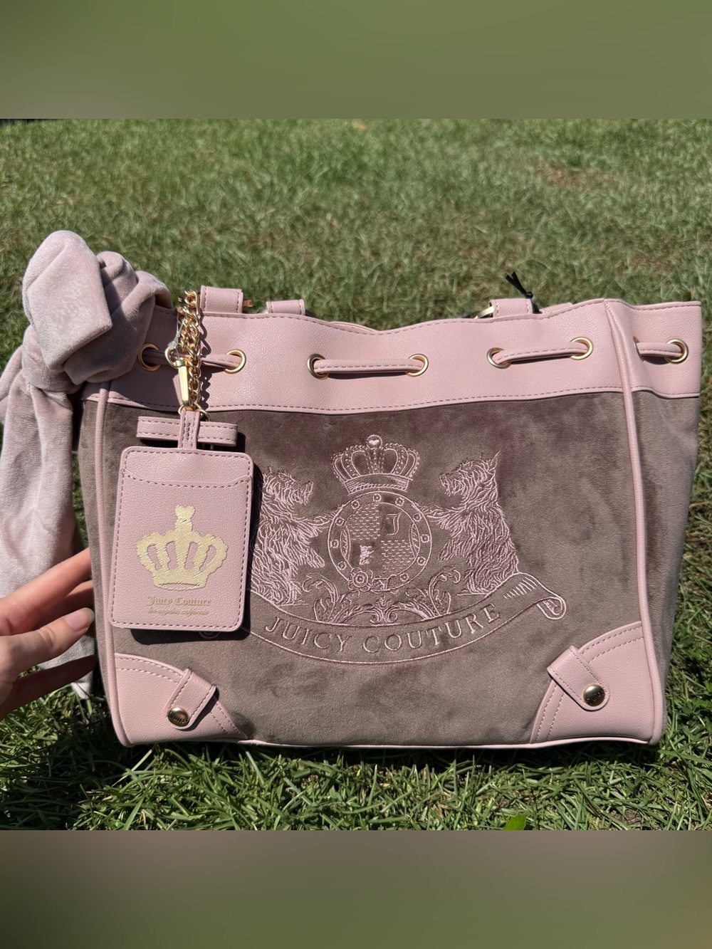 Juicy Couture Pink & brown daydreamer Scottie bag tote bag